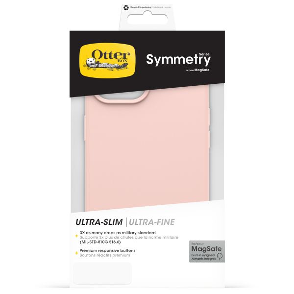 OtterBox Coque Symmetry MagSafe iPhone 15 / 14 / 13 - Ballet Shoes Rose