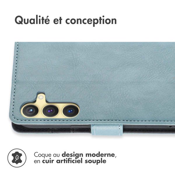 imoshion Étui de téléphone portefeuille Luxe Samsung Galaxy S24 - Bleu clair