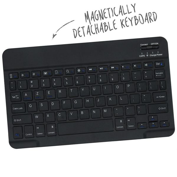 Accezz Étui Bluetooth Clavier AZERTY Apple iPad 9 (2021) 10.2 pouces / iPad 8 (2020) 10.2 pouces / iPad 7 (2019) 10.2 pouces 