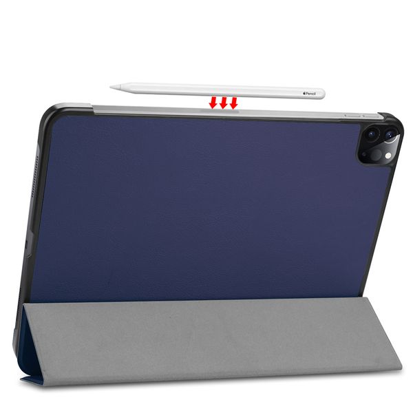 imoshion Coque tablette Trifold Apple iPad Pro 11 (2022 / 2021 / 2020 / 2018) - Bleu foncé