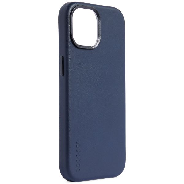 Decoded Coque en cuir MagSafe iPhone 15 - Navy