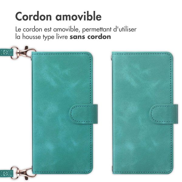 imoshion Etui de téléphone portefeuille avec cordon Samsung Galaxy A55 - Turquoise