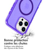imoshion Coque Pailletée avec MagSafe Apple iPhone 16 Pro Max - Paillettes Violet