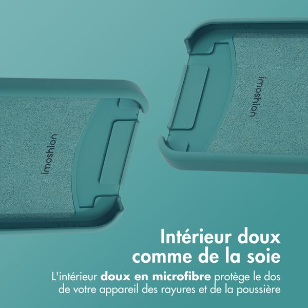 imoshion Coque arrière Color avec cordon amovible et MagSafe Apple iPhone 12 (Pro) - Vert foncé