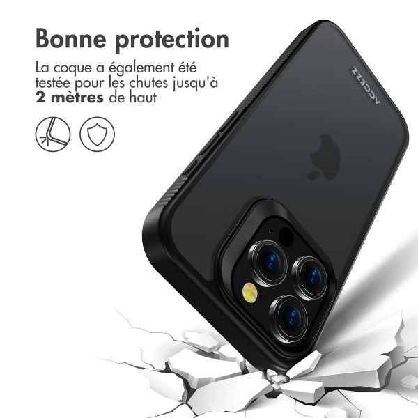 Accezz Coque Givrée Robuste iPhone 15 Pro - Noir