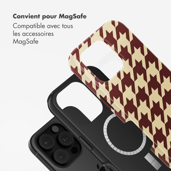 Selencia Coque arrière Vivid avec MagSafe Apple iPhone 16 Pro - Pied-de-Poule