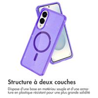 imoshion Coque Pailletée avec MagSafe Samsung Galaxy S25 Edge - Violet