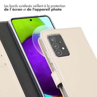 Selencia Étui portefeuille en cuir véritable Samsung Galaxy A52(s) (5G/4G) - Greige
