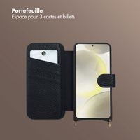 Selencia Étui Riva avec MagSafe et cordon de téléphone Samsung Galaxy S24 / S25 - Noir