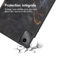 imoshion Coque tablette Design Trifold Lenovo Tab M11 - Black Marble