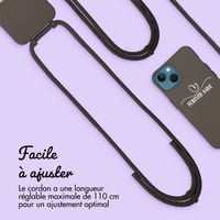 Coque de couleur personnalisée MagSafe avec cordon amovible  et cœur élégant iPhone 13 - Black Coffee