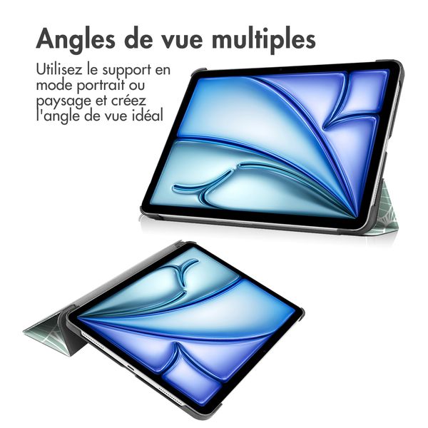 imoshion Coque tablette Design Trifold Apple iPad Air 11 pouces (2026) M4 / (2025) M3 / (2024) M2 / Air 5 (2022) / Air 4 (2020) - Botanica