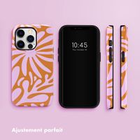 Selencia Coque arrière Vivid Tough iPhone 14 Pro - Modern Bloom Pink