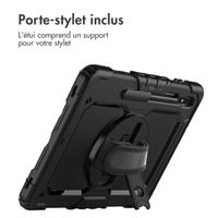 Accezz ﻿Coque arrière robuste avec bandoulière Samsung Galaxy Tab S8 Plus / S7 Plus / S7 FE - Noir