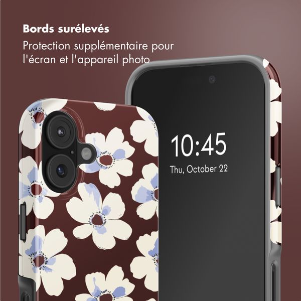 Selencia Coque arrière Vivid avec MagSafe Apple iPhone 17 - Choco Flower Pop