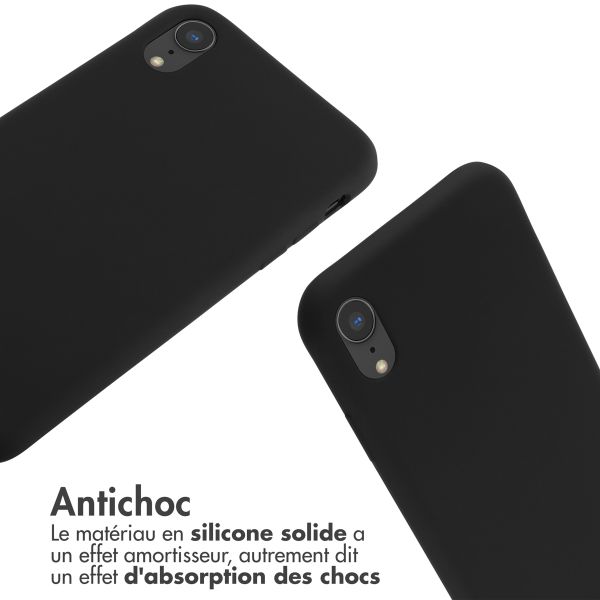 imoshion Coque en silicone avec cordon Apple iPhone Xr - Noir