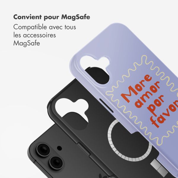 Selencia Coque arrière Vivid avec MagSafe Apple iPhone 16 - More Amor