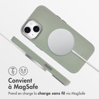 Accezz Coque arrière en cuir avec MagSafe Apple iPhone 15 - Light Grey