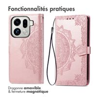 imoshion Etui de télephone Mandala Oppo Find X9 Pro - Rose Doré