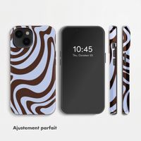 Selencia Coque arrière Vivid avec MagSafe Apple iPhone 14 - Dream Swirl Chocolate