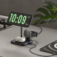 Zens Chargeur sans fil 4-en-1 magnétique + Watch - Chargeur sans fil pour iPhone, Apple Watch et AirPods