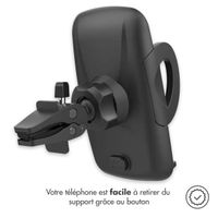 imoshion Support de téléphone pour voiture Samsung Galaxy A52s - Réglable - Universel - Carbone - Grille de ventilation - Noir