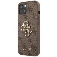 Guess Coque 4G Metal Logo Backcover Apple iPhone 13 Mini - Marron