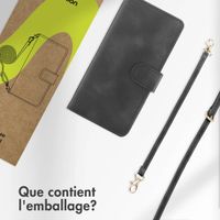 imoshion Etui de téléphone portefeuille avec cordon Samsung Galaxy S25 - Noir