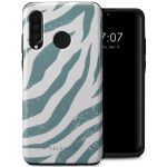 Selencia Coque arrière Vivid Huawei P30 Lite - Colorful Zebra Pine Blue