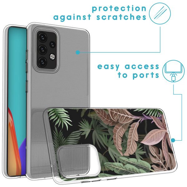 imoshion Coque Design Samsung Galaxy A52(s) (5G/4G) - Dark Jungle/Rose