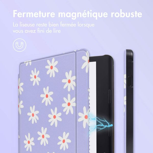 imoshion Design Slim Hard Sleepcover avec support Kobo Sage / Tolino Epos 3 - Flowers Distance