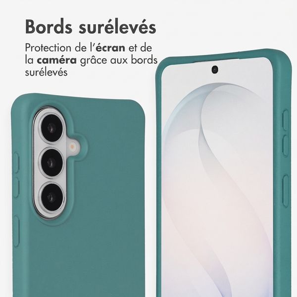 imoshion Coque arrière Color avec cordon amovible et MagSafe Samsung Galaxy S26 - Dark Green