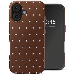 Selencia Coque arrière Vivid Apple iPhone 17 - Happy Dots Chocolate