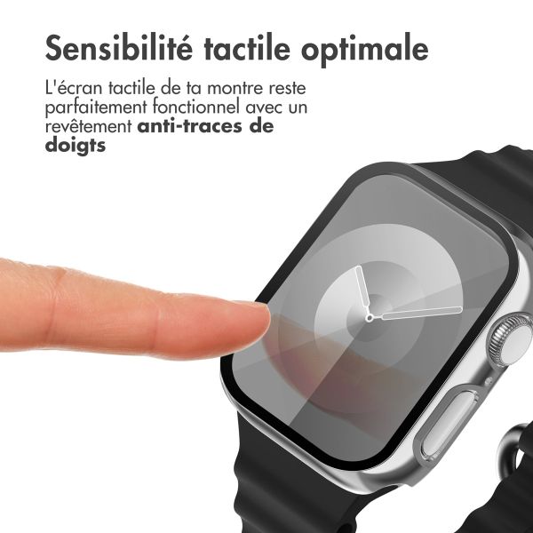 imoshion Coque rigide brillante à couverture complète pour Apple Watch Series 7 / 8 / 9 - 41 mm - Argent