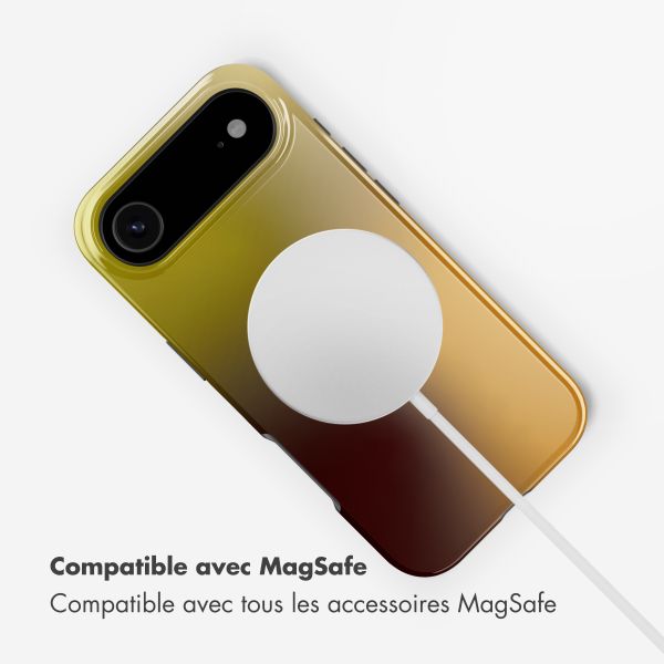 Selencia Coque arrière Vivid avec MagSafe Apple iPhone Air - Gradient Olive Dust