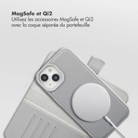 Selencia Étui portefeuille amovible Olyn avec MagSafe Apple iPhone 15 - Gris
