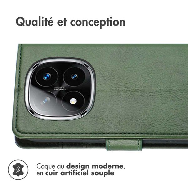 imoshion Étui de téléphone portefeuille Xiaomi Redmi Note 14 Pro (5G) - Vert