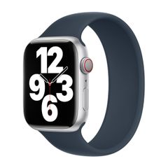 Apple Bracelet Boucle unique en Silicone Apple Watch | 44/45/46/49 mm - Taille 7 - Storm Blue