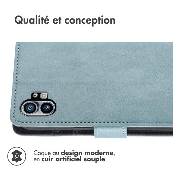 imoshion Étui de téléphone portefeuille Luxe Nothing Phone (1) - Bleu clair