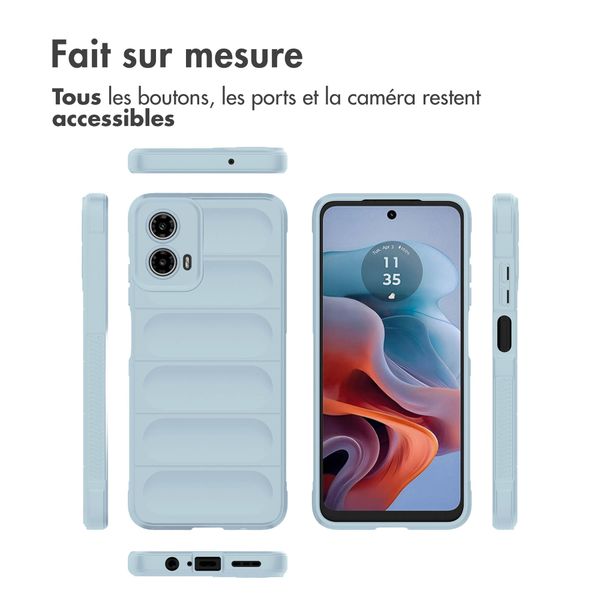 imoshion Coque arrière EasyGrip Motorola Moto G34 - Bleu clair