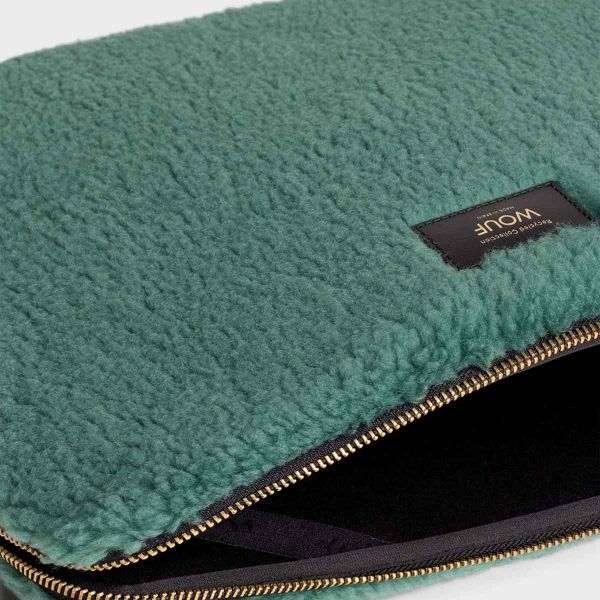 Wouf Teddy Pochette ordinateur 13 pouces - Moss