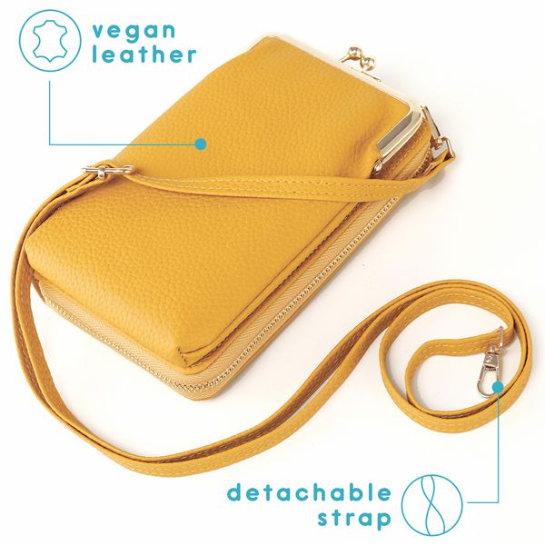 imoshion Sac téléphone en cuir végan Crossbody - Jaune