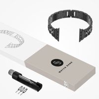 Selencia Bracelet à maillons scintillants Apple Watch Series 1 t/m 9 / SE (38/40/41 mm) | Series 10 / 11 (42 mm) - Noir