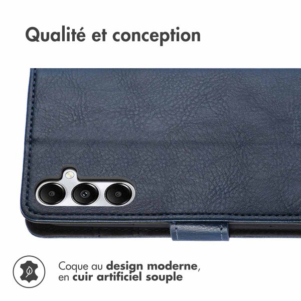 imoshion Étui de téléphone portefeuille Luxe Samsung Galaxy A56 - Bleu foncé