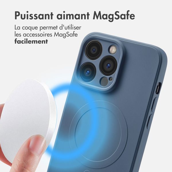 imoshion Coque Couleur avec MagSafe Apple iPhone 14 Pro Max - Bleu foncé