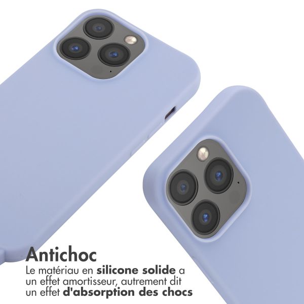 imoshion ﻿Coque en silicone avec cordon iPhone 13 Pro - Violet