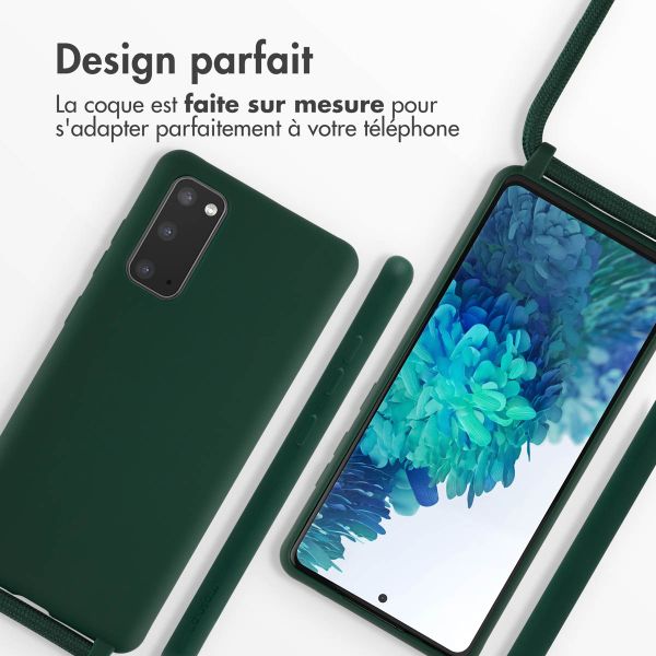 imoshion ﻿Coque en silicone avec cordon Samsung Galaxy S20 FE - Vert foncé