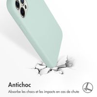 Accezz Coque Liquid Silicone Apple iPhone 12 (Pro) - Sky Blue