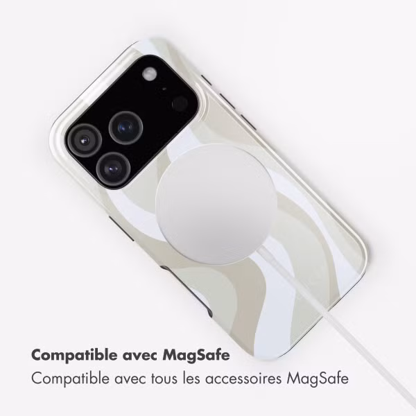 Selencia Coque arrière Vivid avec MagSafe Apple iPhone 17 Pro - Desert Waves Beige