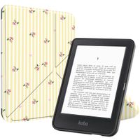 imoshion Étui de liseuse portefeuille design Pliable Kobo Clara Colour / BW - Garden Stripes